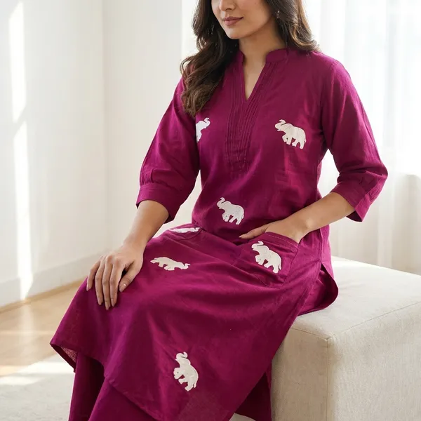 Elevara_Wine_Co_Ord_Set_Wine_Slub_Cotton