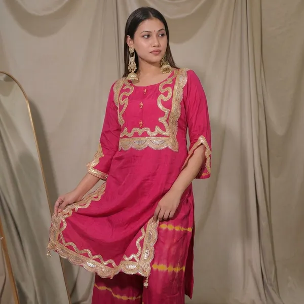 Afreen_Festive_Co_Ord_Set_Pink_Crepe