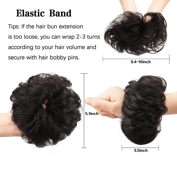 Human_Hair_Scrunchie_Hair_Bun_Extension