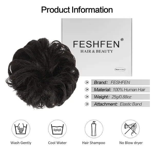 Human_Hair_Scrunchie_Hair_Bun_Extension