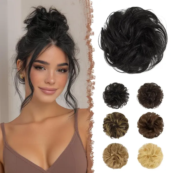 Human_Hair_Scrunchie_Hair_Bun_Extension