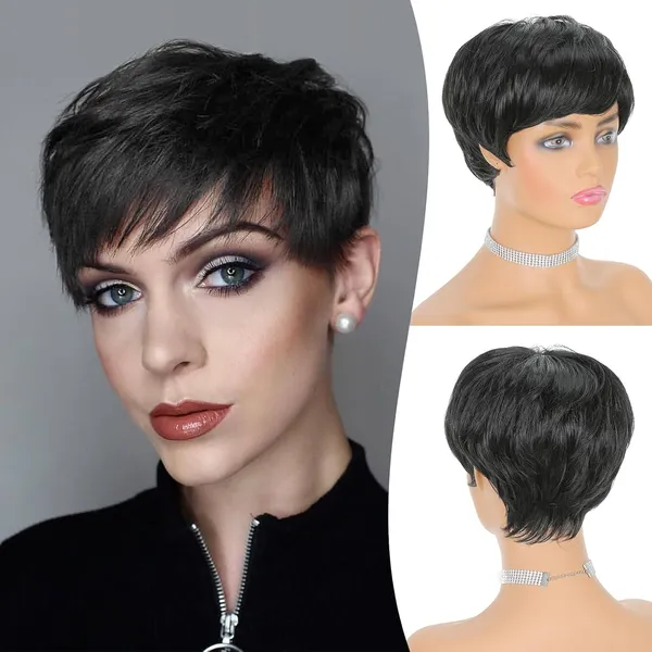 Synthetic_Wavy_Pixie_Wig_With_Bangs