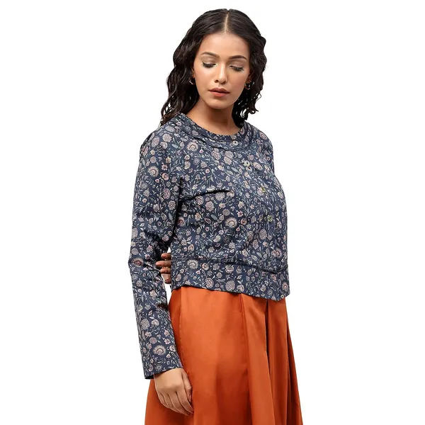 Blue_Cotton_Printed_Jacket_For_Women