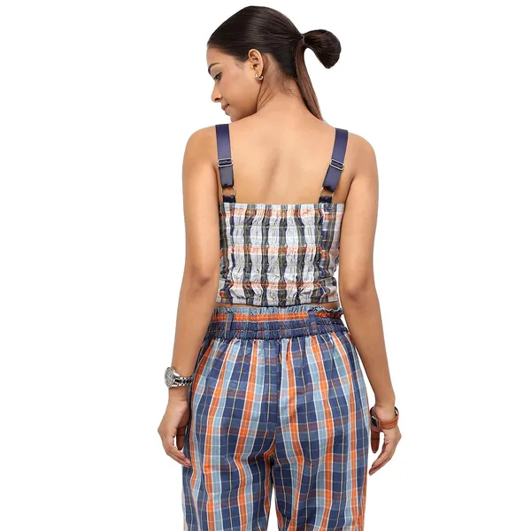 Multicolour_Cotton_Checkered_Top_For_Women