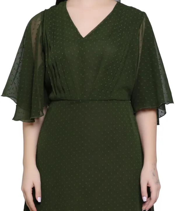 Green_Georgette_Solid_Dress_For_Women