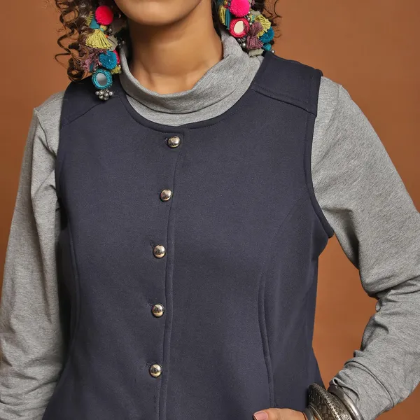 Blue_Cotton_Blend_Solid_Waistcoat_For_Women