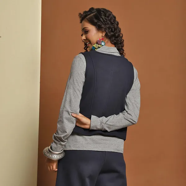 Blue_Cotton_Blend_Solid_Waistcoat_For_Women