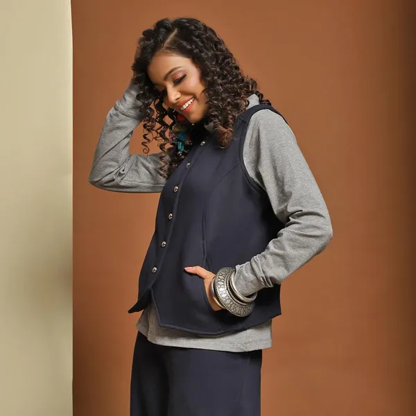 Blue_Cotton_Blend_Solid_Waistcoat_For_Women