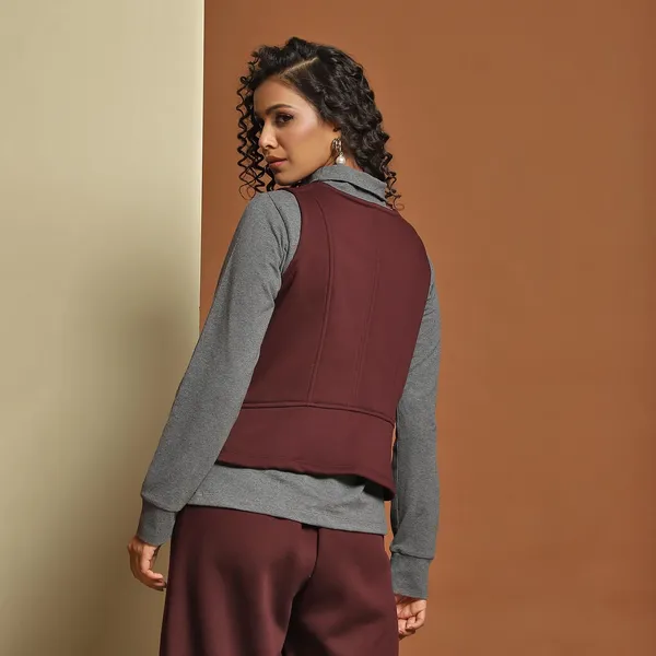 Maroon_Cotton_Blend_Solid_Waistcoat_For_Women