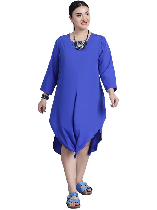 Blue_Polyester_Solid_Kurti_For_Women