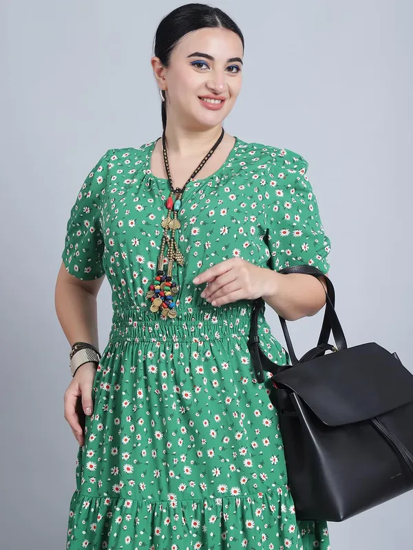 Green_Crepe_Floral_Dress_For_Women