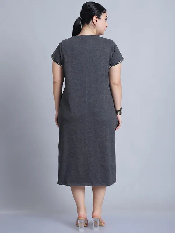 Dark_Melange_Cotton_Blend_Solid_Dress_For_Women