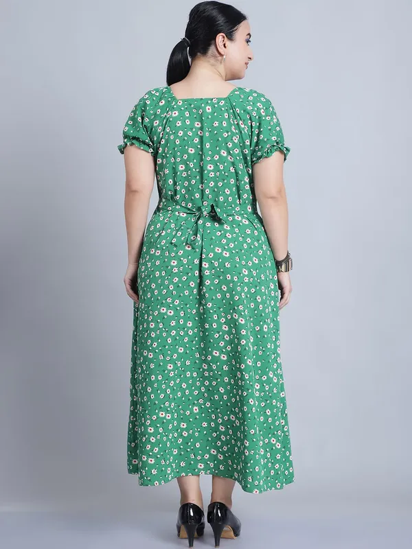 Green_Polyester_Floral_Dress_For_Women