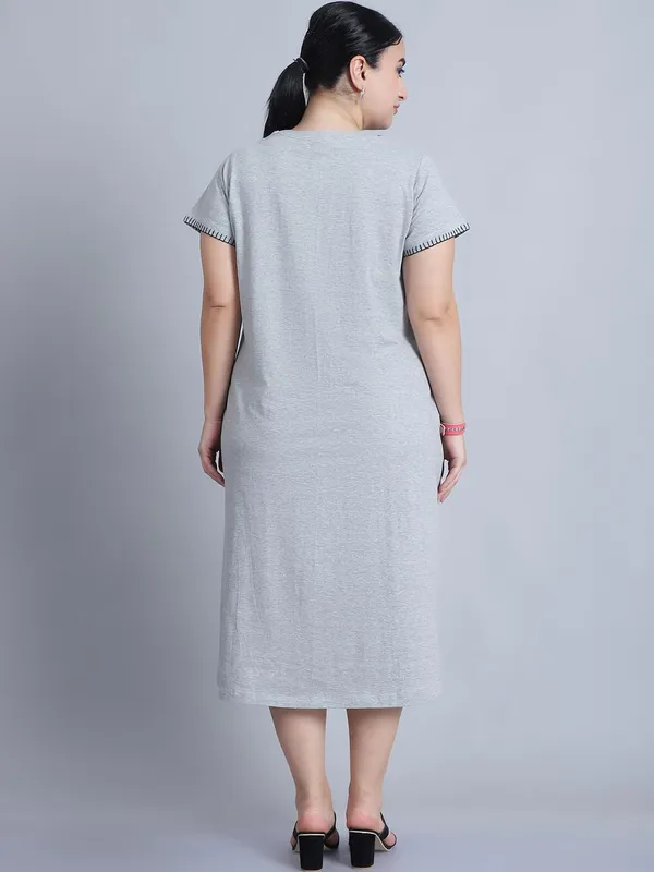 Light_Melange_Cotton_Blend_Solid_Dress_For_Women