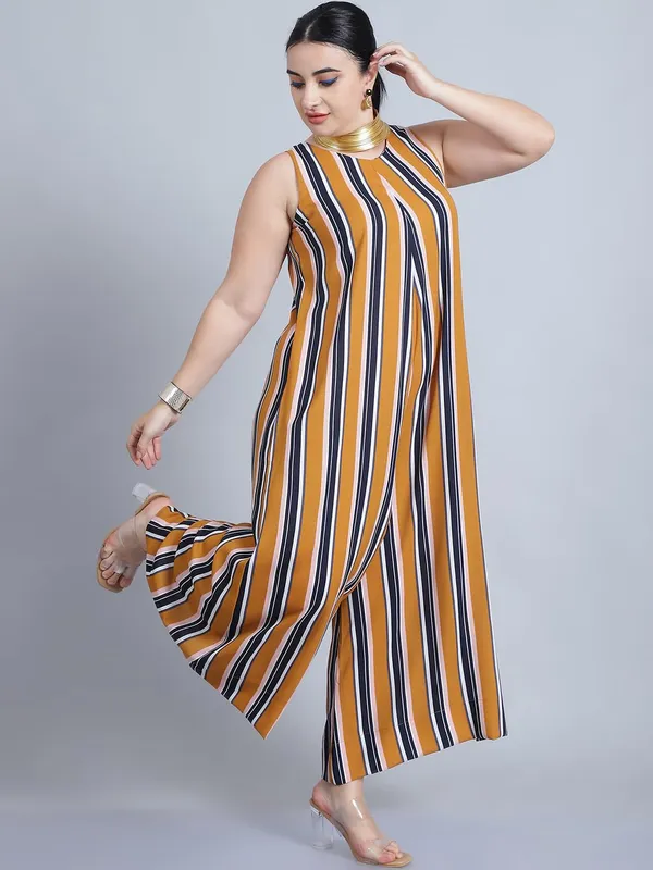 Mustard_Polyester_Striped_Jumpsuit_For_Women