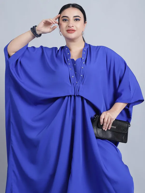 Blue_Polyester_Solid_Kaftan_For_Women
