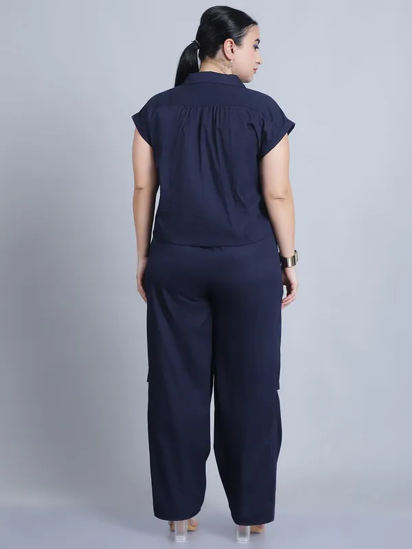 Blue_Cotton_Solid_Clothing_Set_For_Women