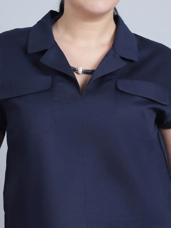 Blue_Cotton_Solid_Clothing_Set_For_Women