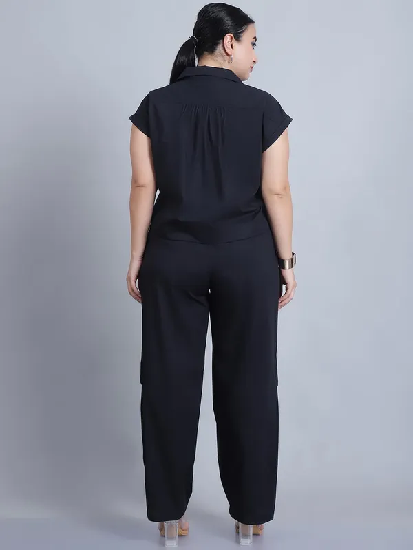 Black_Cotton_Solid_Clothing_Set_For_Women