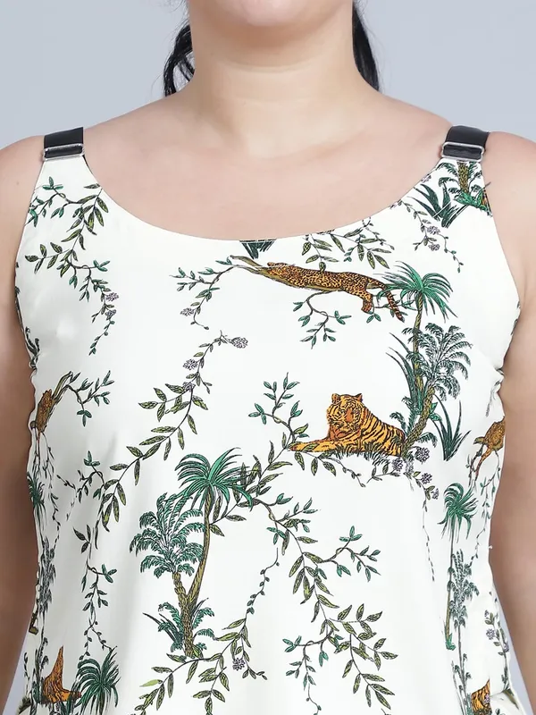 Cream_Polyester_Floral_Clothing_Set_For_Women