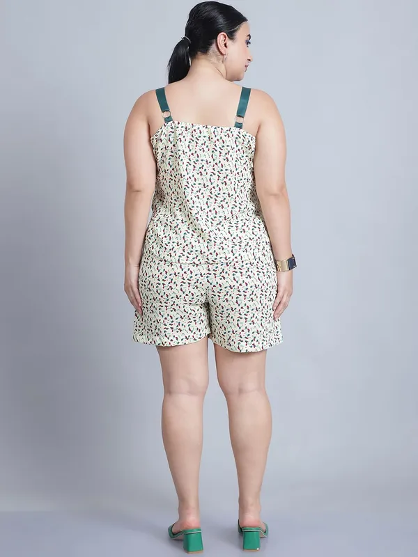 Cream_Polyester_Floral_Clothing_Set_For_Women