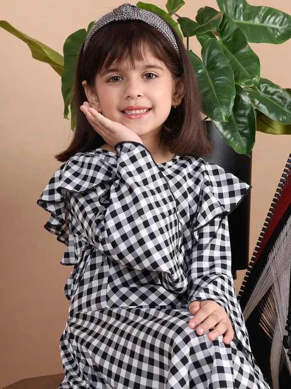 Blue_Polyester_Check_Dress_For_Kids