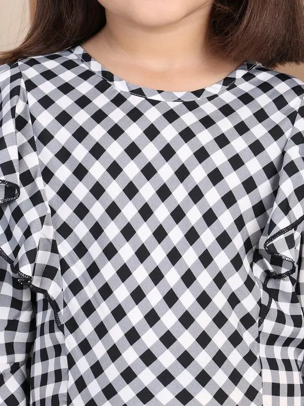 Blue_Polyester_Check_Dress_For_Kids