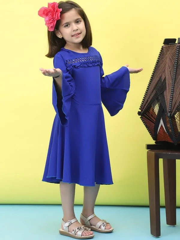 Blue_Polyester_Solid_Dress_For_Kids