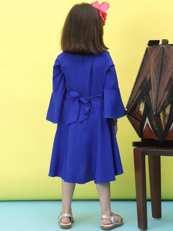 Blue_Polyester_Solid_Dress_For_Kids