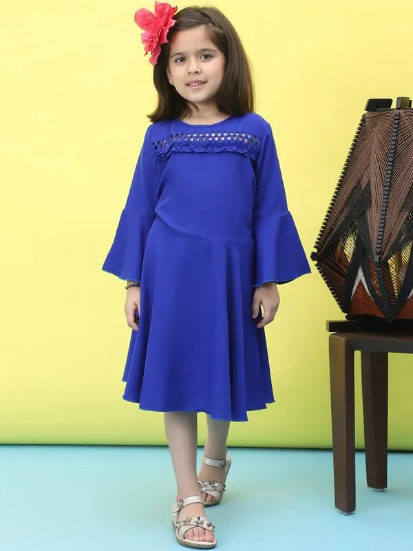 Blue_Polyester_Solid_Dress_For_Kids