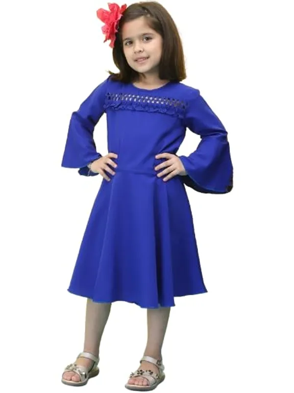 Blue_Polyester_Solid_Dress_For_Kids