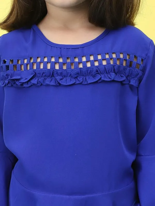 Blue_Polyester_Solid_Dress_For_Kids
