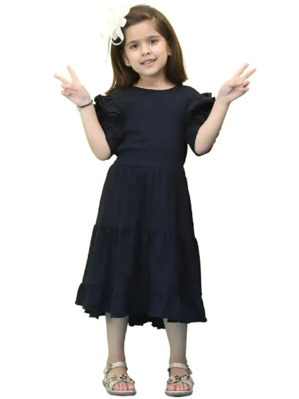 Navy_Blue_Cotton_Blend_Solid_Dress_For_Kids