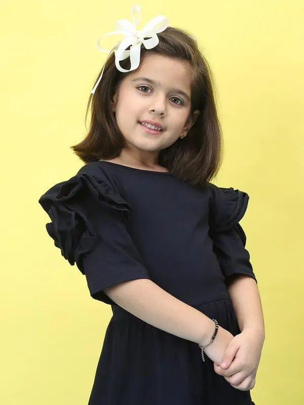 Navy_Blue_Cotton_Blend_Solid_Dress_For_Kids