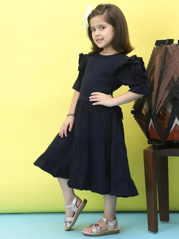Navy_Blue_Cotton_Blend_Solid_Dress_For_Kids