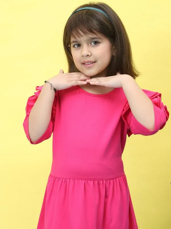 Pink_Cotton_Blend_Solid_Dress_For_Kids