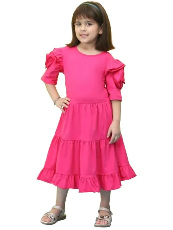 Pink_Cotton_Blend_Solid_Dress_For_Kids
