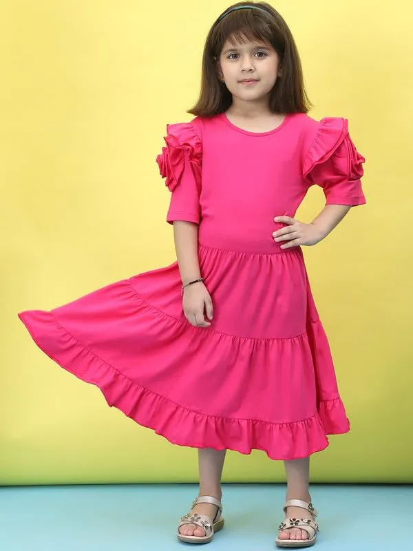 Pink_Cotton_Blend_Solid_Dress_For_Kids