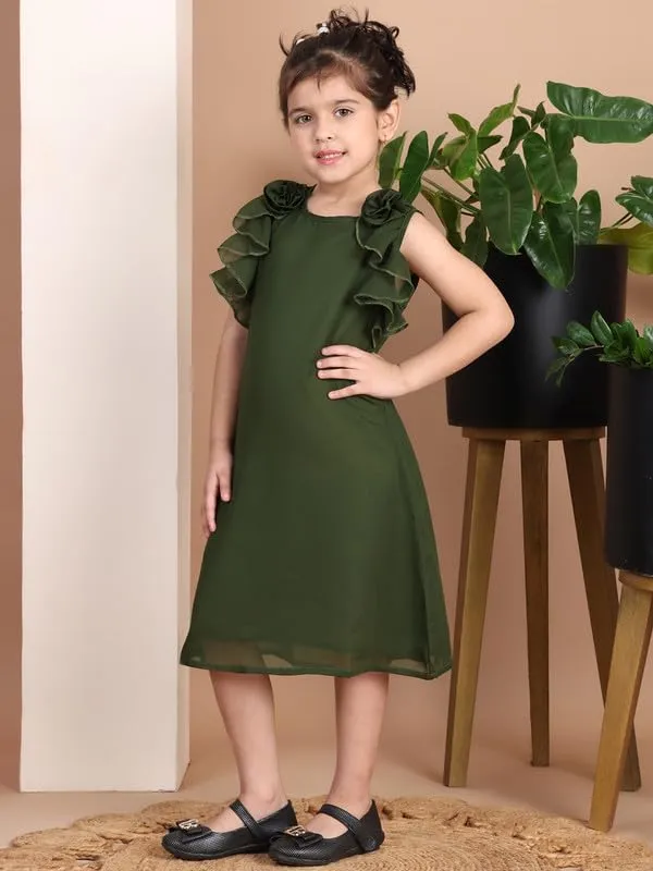 Green_Polyester_Blend_Solid_Dress_For_Kids