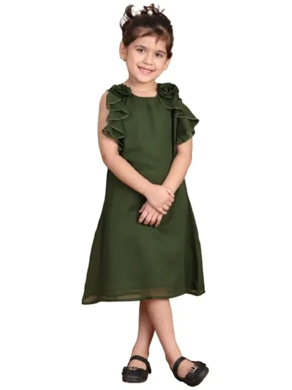 Green_Polyester_Blend_Solid_Dress_For_Kids