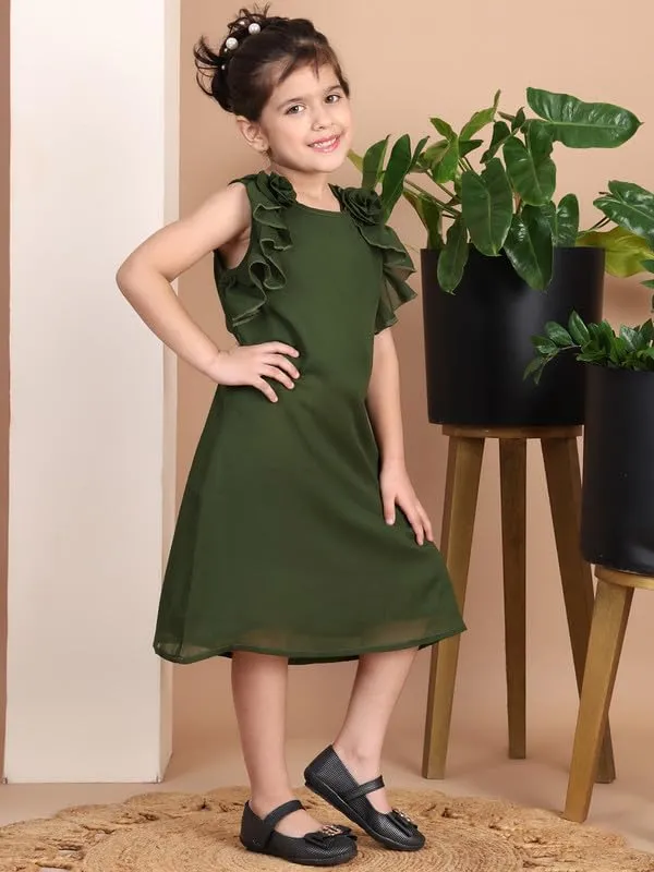 Green_Polyester_Blend_Solid_Dress_For_Kids