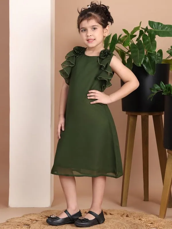 Green_Polyester_Blend_Solid_Dress_For_Kids