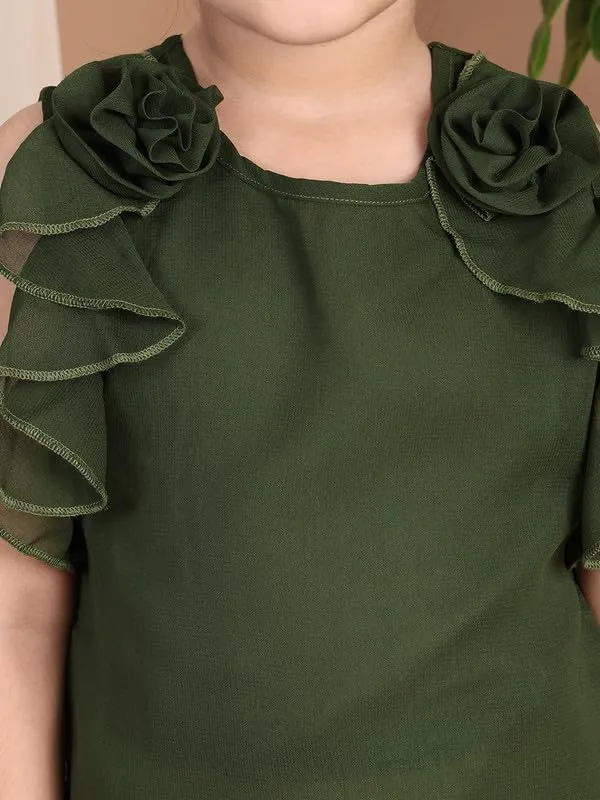 Green_Polyester_Blend_Solid_Dress_For_Kids