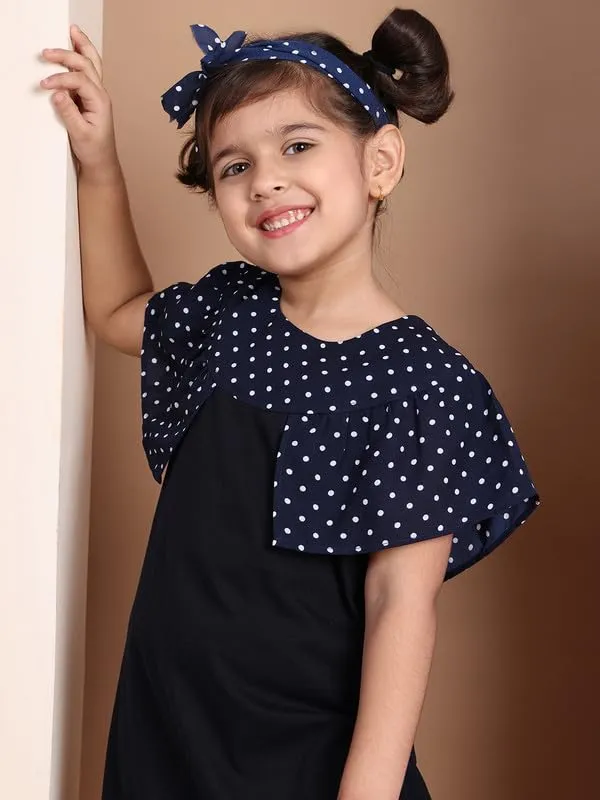 Navy_Blue_Cotton_Blend_Solid_Dress_For_Kids