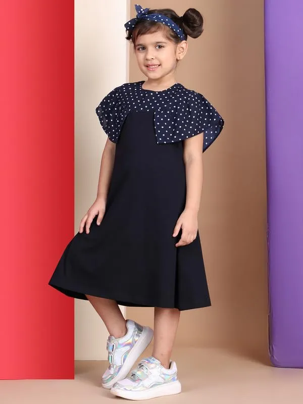 Navy_Blue_Cotton_Blend_Solid_Dress_For_Kids