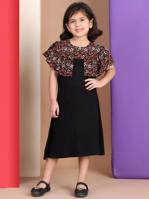 Black_Rayon_Solid_Dress_For_Kids