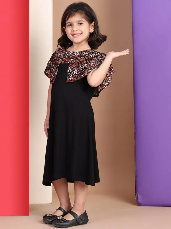 Black_Rayon_Solid_Dress_For_Kids