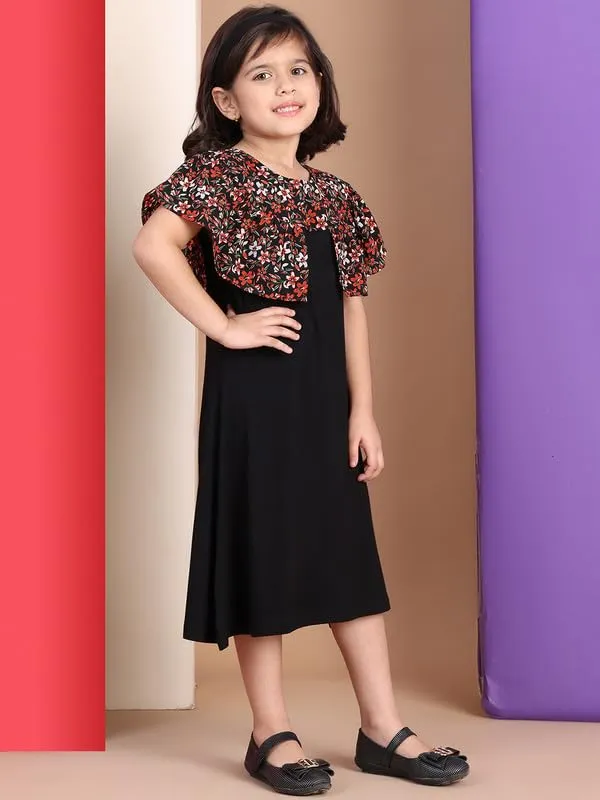 Black_Rayon_Solid_Dress_For_Kids
