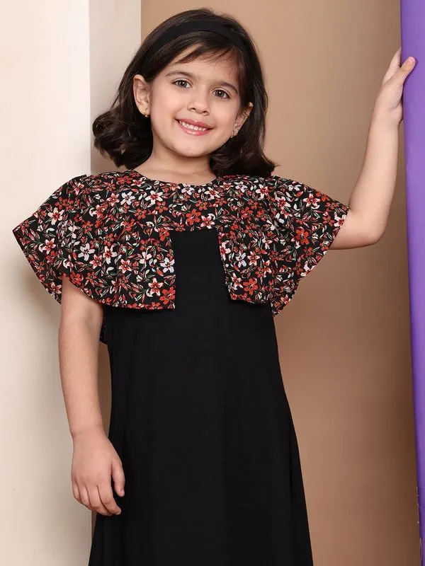 Black_Rayon_Solid_Dress_For_Kids