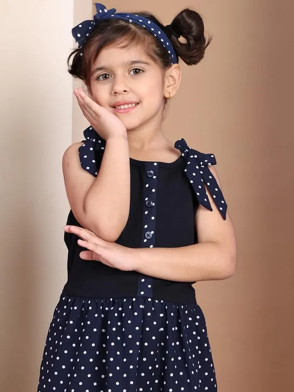 Navy_Blue_Cotton_Blend_Solid_Dress_For_Kids